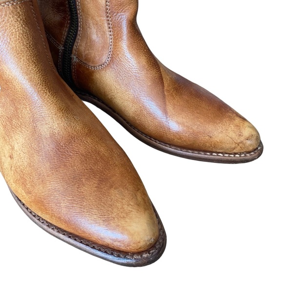 Bed Stu Knee High Fringe Cognac Leather Boots size 7 like new - Picture 4 of 11